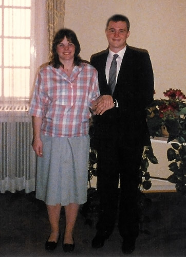 Sheila Darlene Clark and John Michael Wise getting married on June 3, 1986 in Wiesbaden, Germany