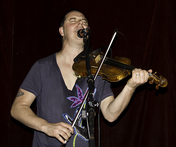 Aaron on fiddle