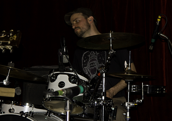 Lucas on drums