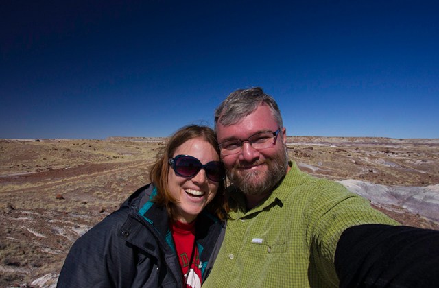 me and dad in the Petrified Forest