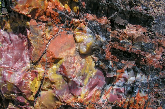 rainbow colored wood