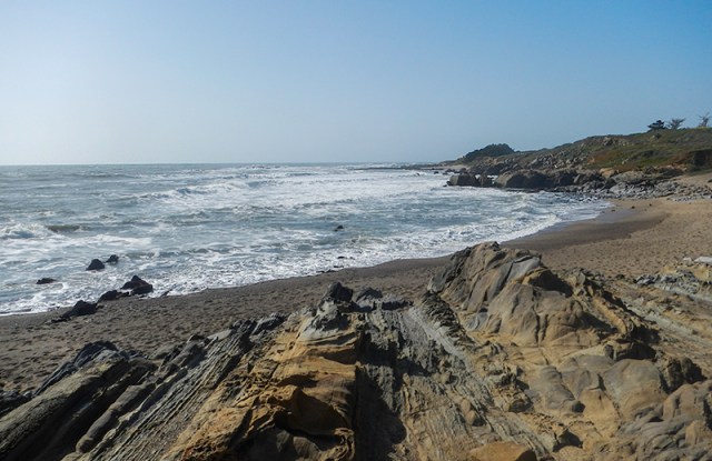 beach along San Francisco peninsula 
