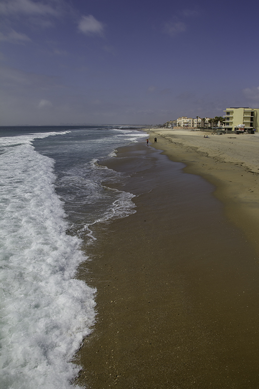 the beach as seen from the pier looking north