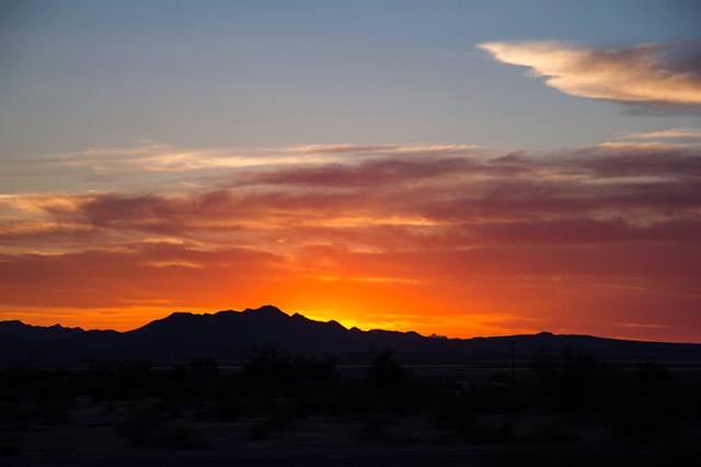 sunset on the AZ-85