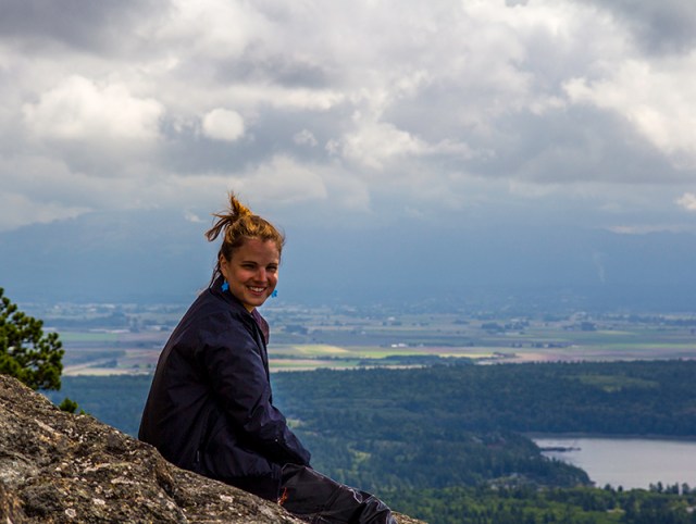me on the edge of Mount Erie - photo by Uncle Ed