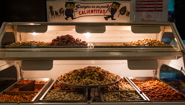 a great selection of hot and flavored nuts