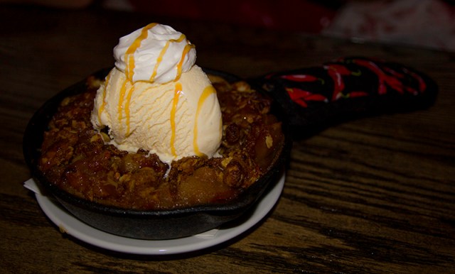 apple crisp at Lucky Bastard Saloon