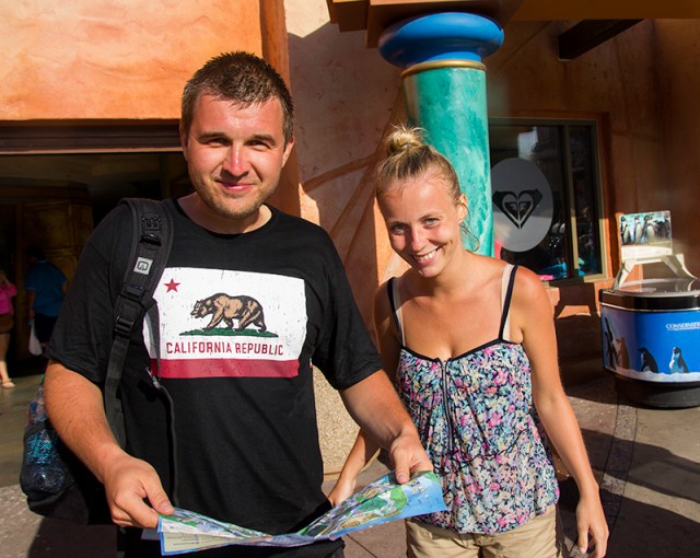 Piotr and Justyna after Journey to Atlantis ride