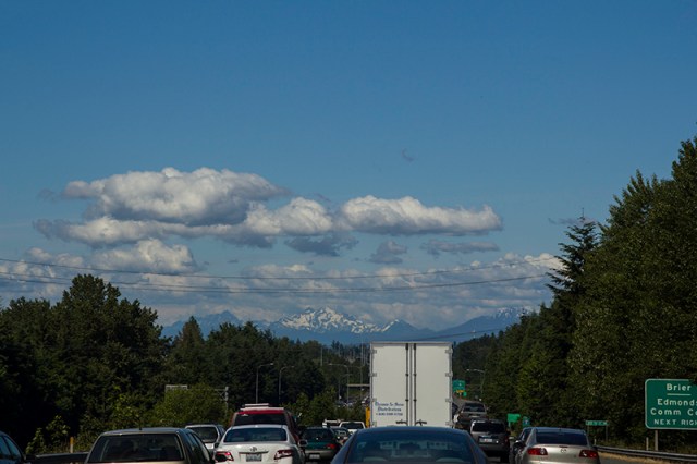 Seattle traffic with a great view