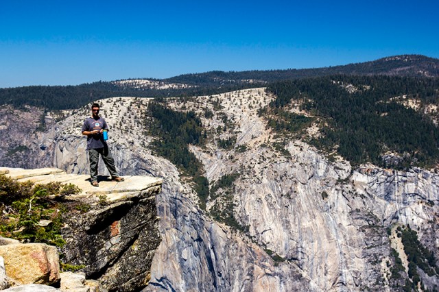 Caleb on the edge at Taft Peak