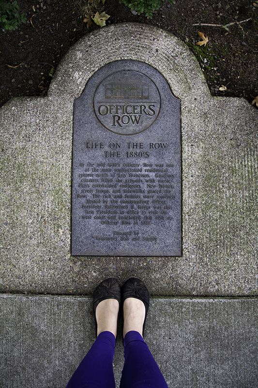 my feet on Officers Row