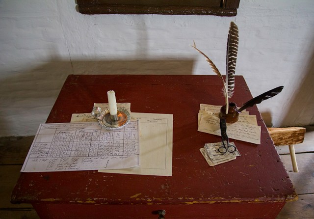 desk inside the Neilson House