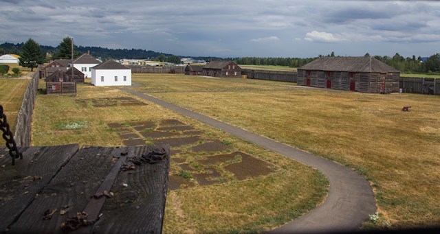view from the lookout tower in Fort Vancouver