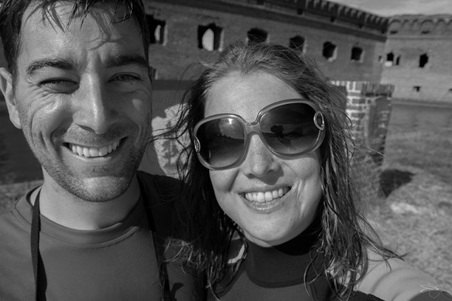 us in front of the fort