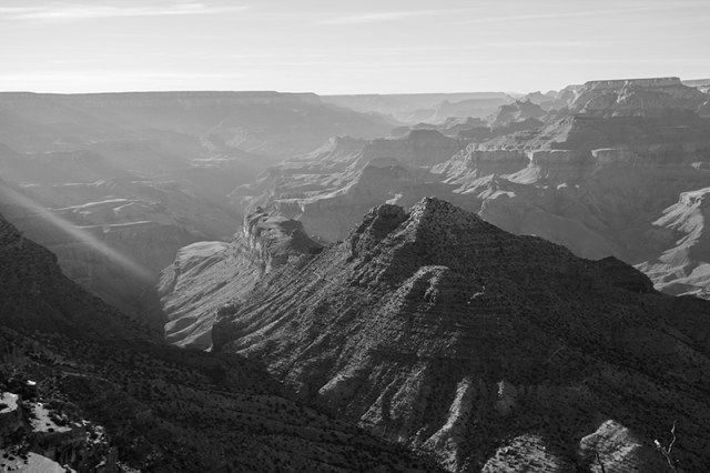 Grand Canyon in monochrome