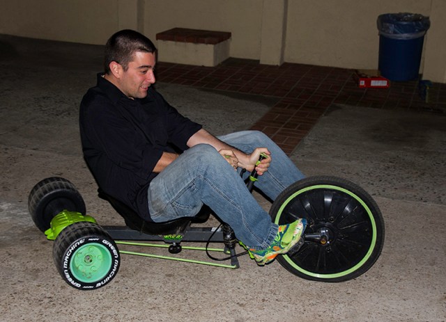 Caleb on the Green Machine