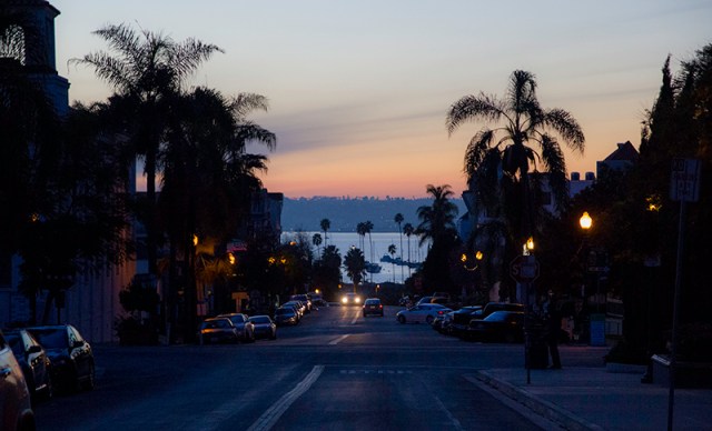 sunset in Little Italy