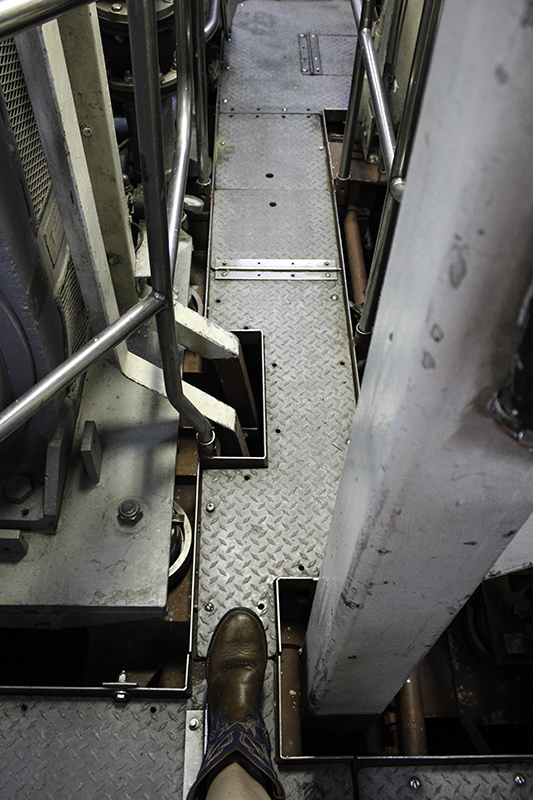 tiny walkway in a loud work space