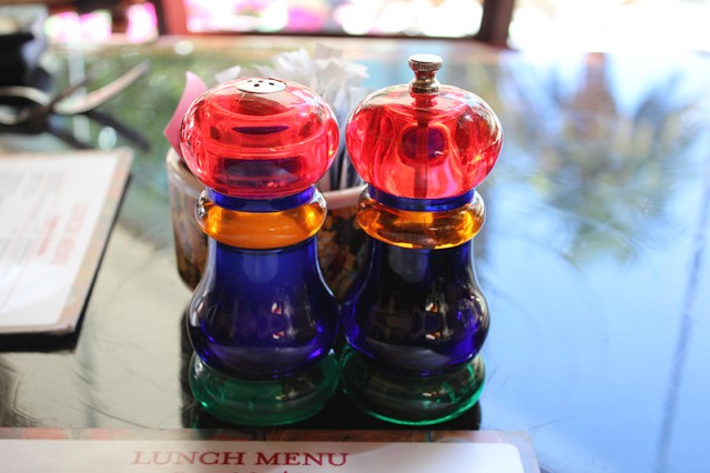 salt shaker and pepper grinder