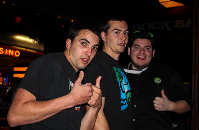 three friends drunk in Vegas 