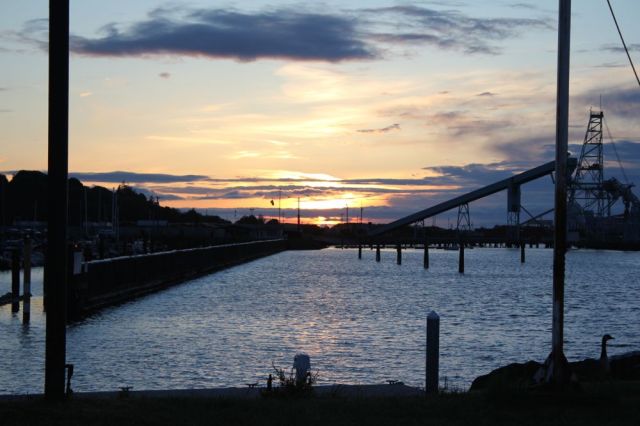sunset in Port Angeles, WA