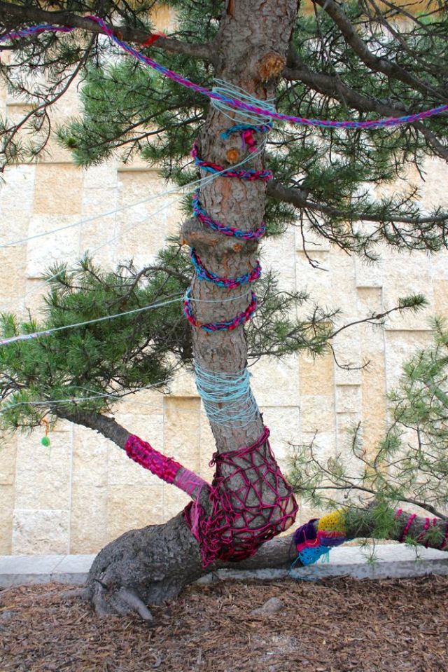 yarn tree at Royal Alberta Museum in Edmonton