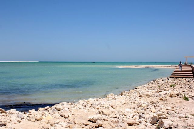 beach at Bahrain Fort