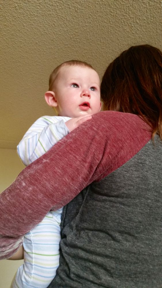 Caleb's photo of his nephew and wife