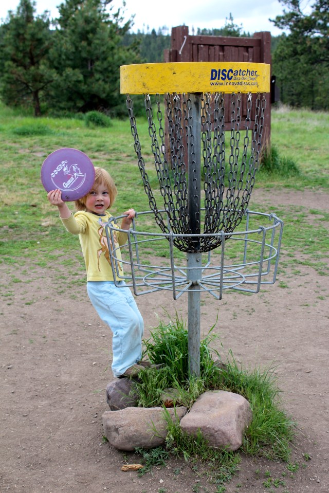 Lyra getting her frisbee