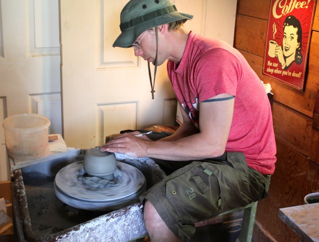 Jake modelling the base of his cup