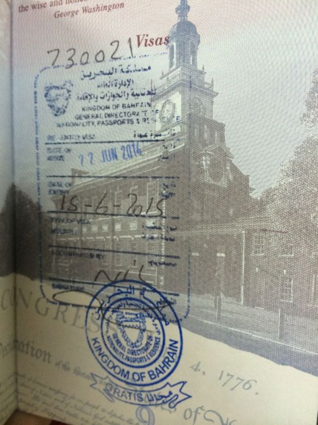 It's official! I can live in Bahrain for a year. 