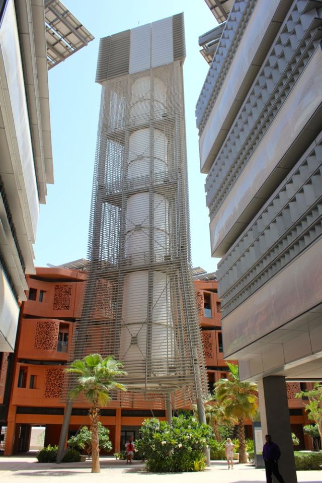 the wind tunnel in Masdar City