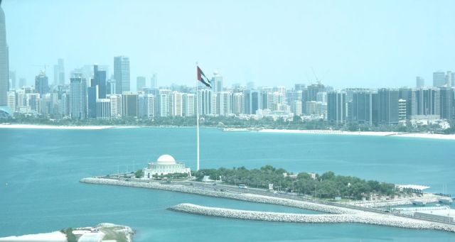 Heritage Village in the foreground as seen from Sky Tower in Marina Mall