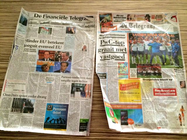 newspaper - pee pads