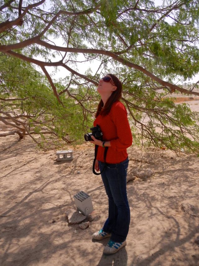 Caleb caught me admiring the tree