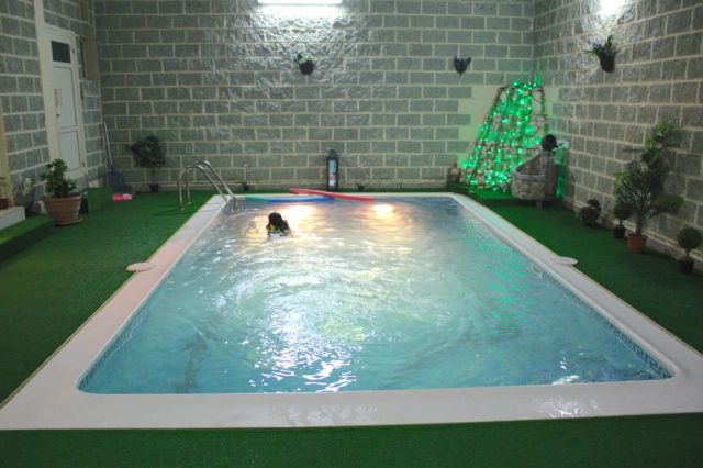 Angel showing me the pool