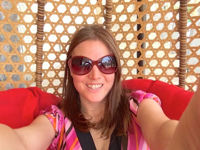 me in a hanging chair