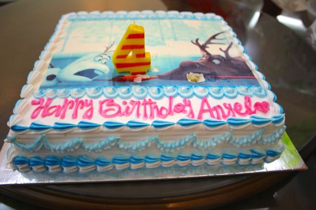 the cake after Angel stuck the candle in twice