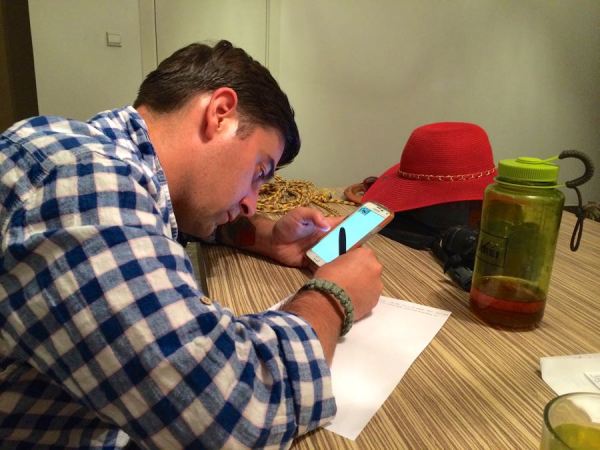 Caleb writing about the Heard Museum