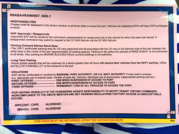 the back of our pink base pass