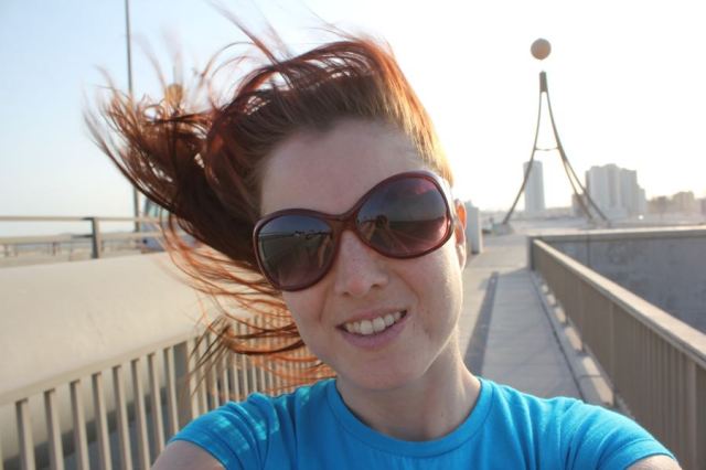 walking with the sun on my face and sand in my teeth