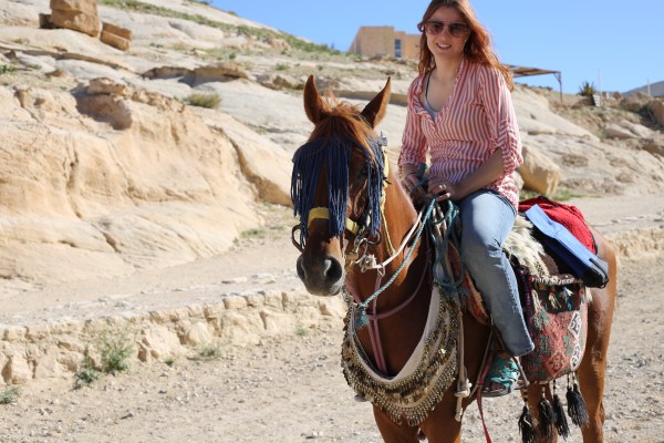 riding into Petra