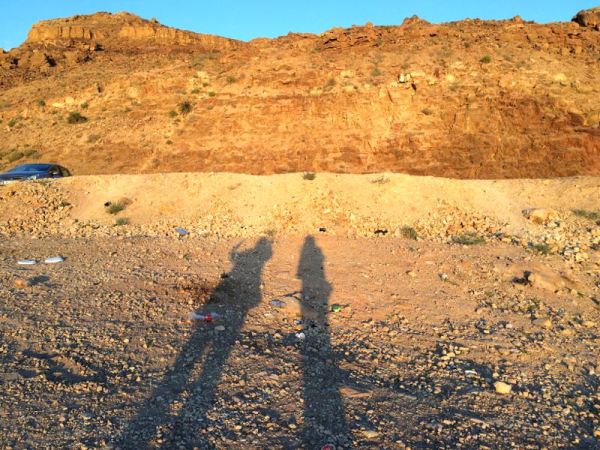 shadows by the Dead Sea