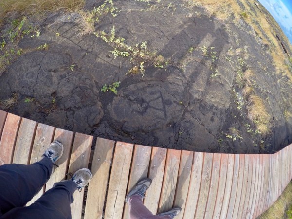 feet, shadows, petroglyphs - GoPro